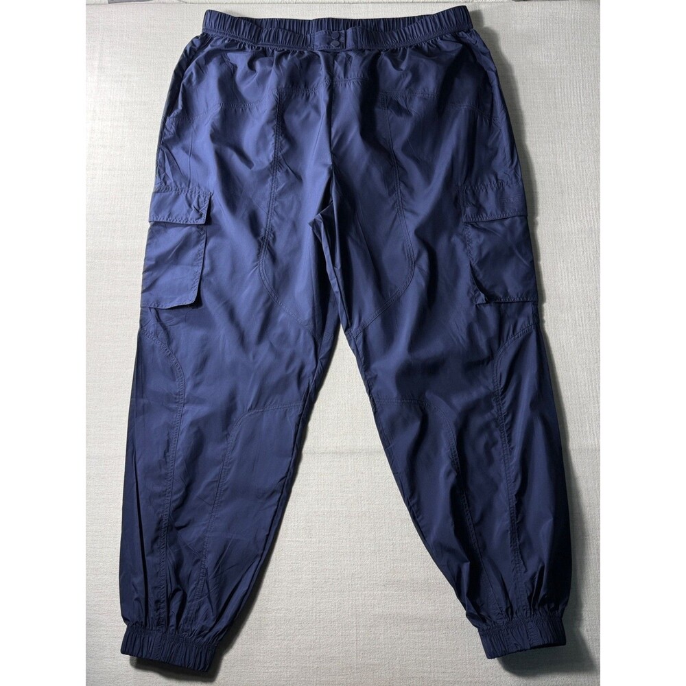 Fabletics Women's Lightweight Cargo Jogger Pants Navy XXL Pockets Cuffed NWT